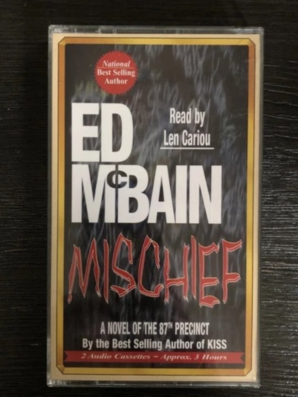 Audio Book Ed McBain - Mischief, 2 Cassettes, 3 hours read by Len Cariou